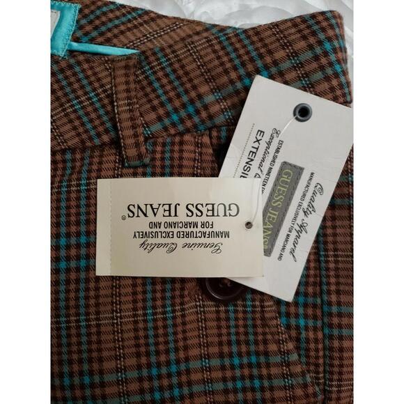 Guess RETRO Breakwater Women's Extensible Stretch Crop Pants Plaid Size 26 NWT - Picture 8 of 8